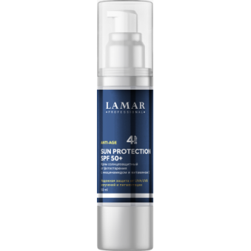 Крем солнцезащитный от фотостарения c ниацинамидом и витамином Е SUN PROTECTION SPF 50 +, 50 мл